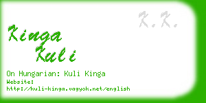 kinga kuli business card